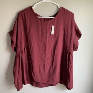 NWT burgundy madewell top